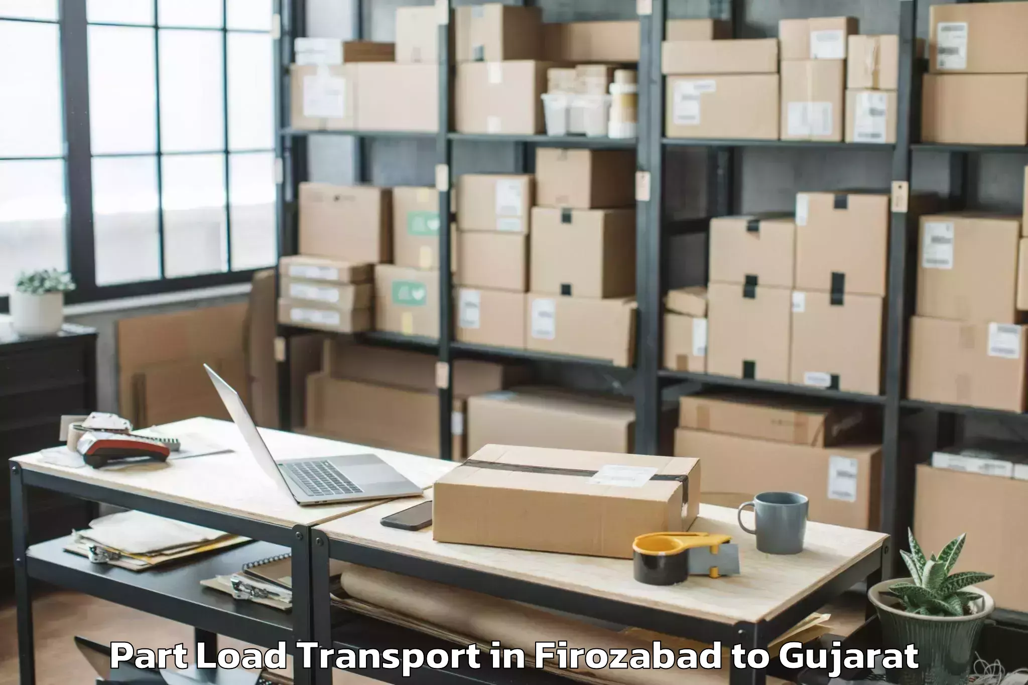 Firozabad to Inorbit Mall Vadodara Part Load Transport